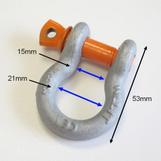 Manille 750kg avec dimensions